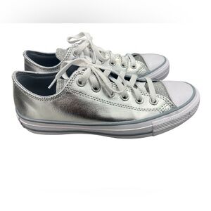 Converse Chuck Taylor All Star Sparkle Sneaker Granite Glitter in Sliver Size 7